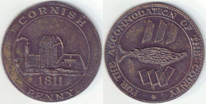 Great Britain Cornish Penny Replica Medallion A004280